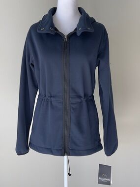 Elements Women's Athleisure Navy Zip-Up Cinched Waist Softshell Jacket M NWT
